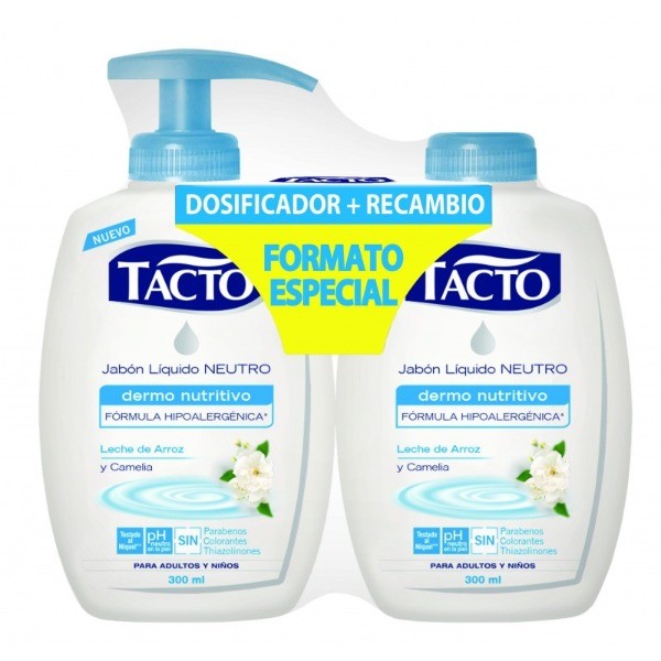 Tacto jabón de manos Dermo Nutritivo dosificador + recambio 300 ml