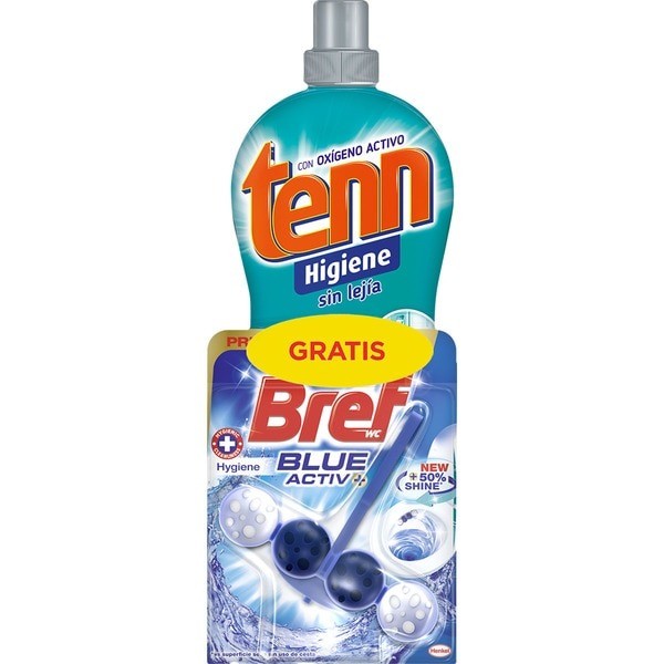 Tenn Limpiador higienizante Multiusos sin lejía 1250 ml + Bref wc Blue Activ 1 ud