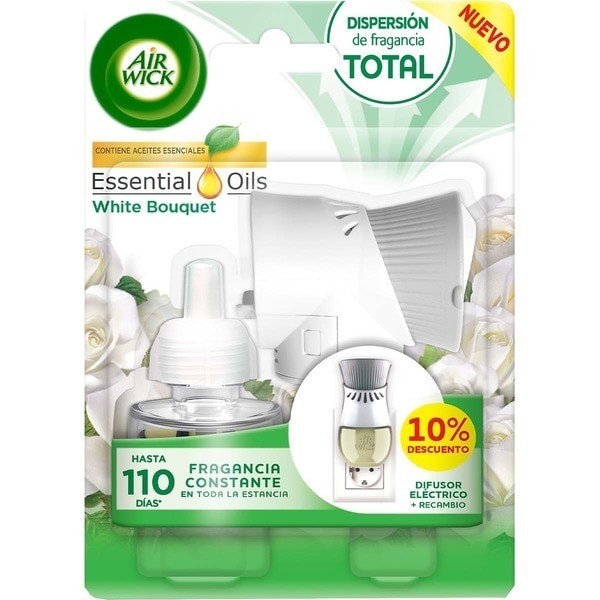 Air wick White Bouquet ambientador 2 difusores + 2 recambios
