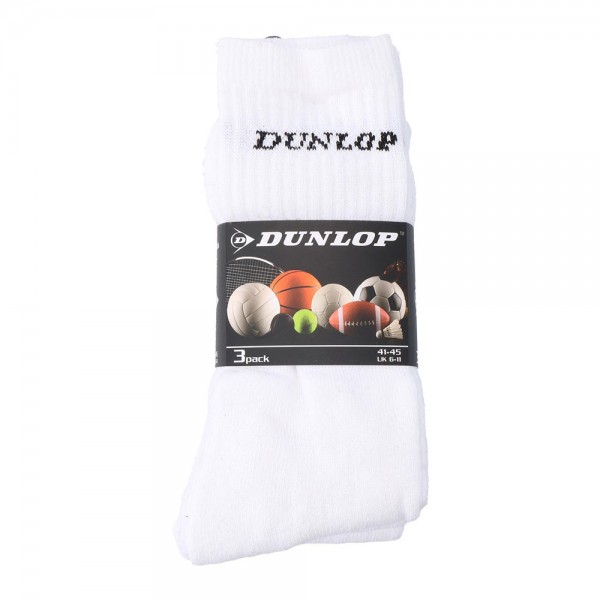 Calcetines deportivos blancos talla 41-45 dunlop